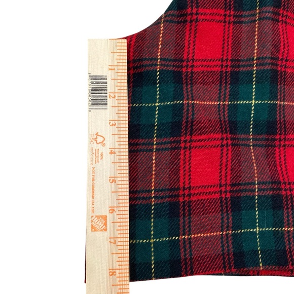 Vintage 90s red tartan plaid wool shorts punk grunge - Picture 5 of 7